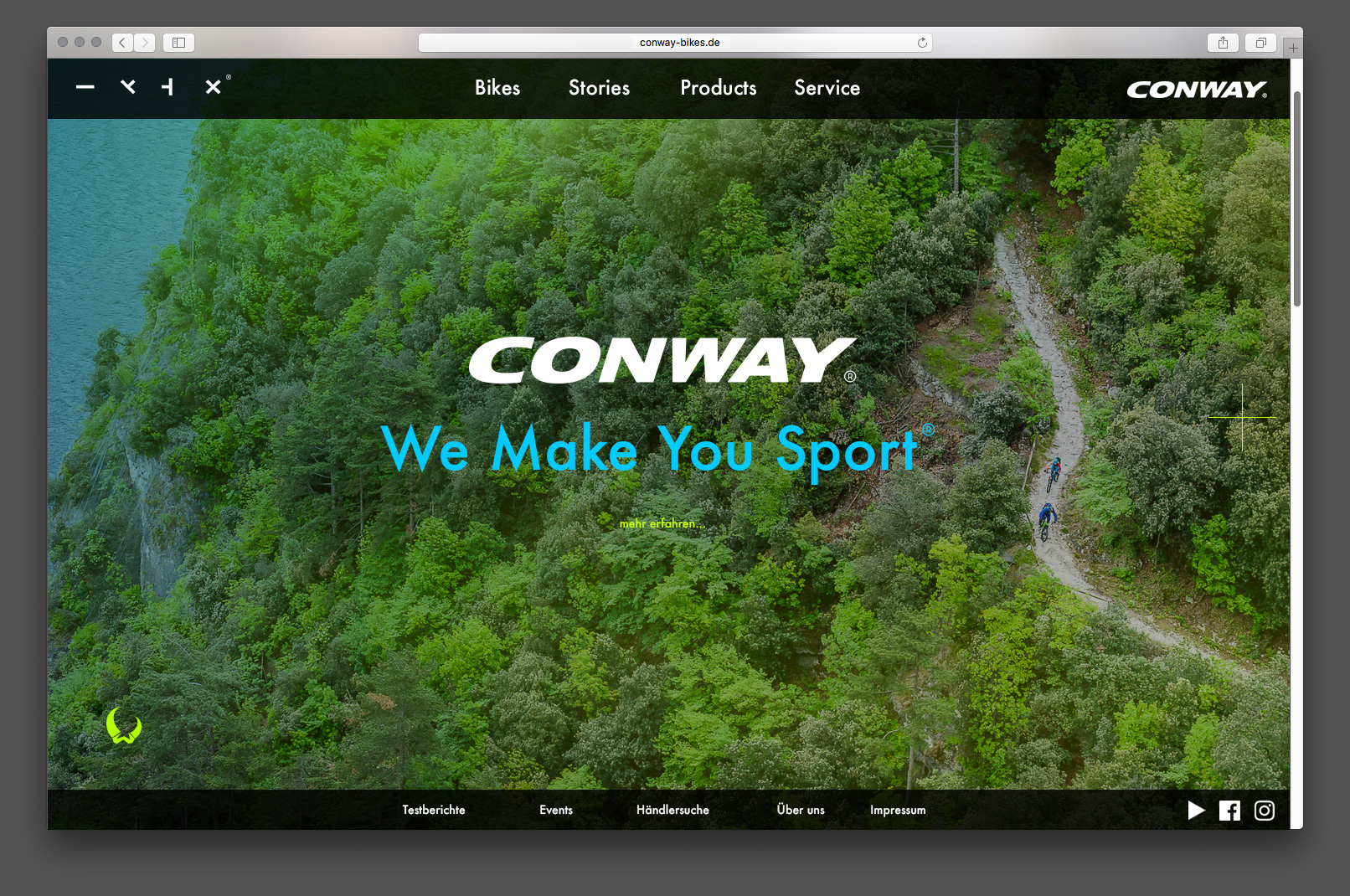 Webdesign Conway Bikes 2016