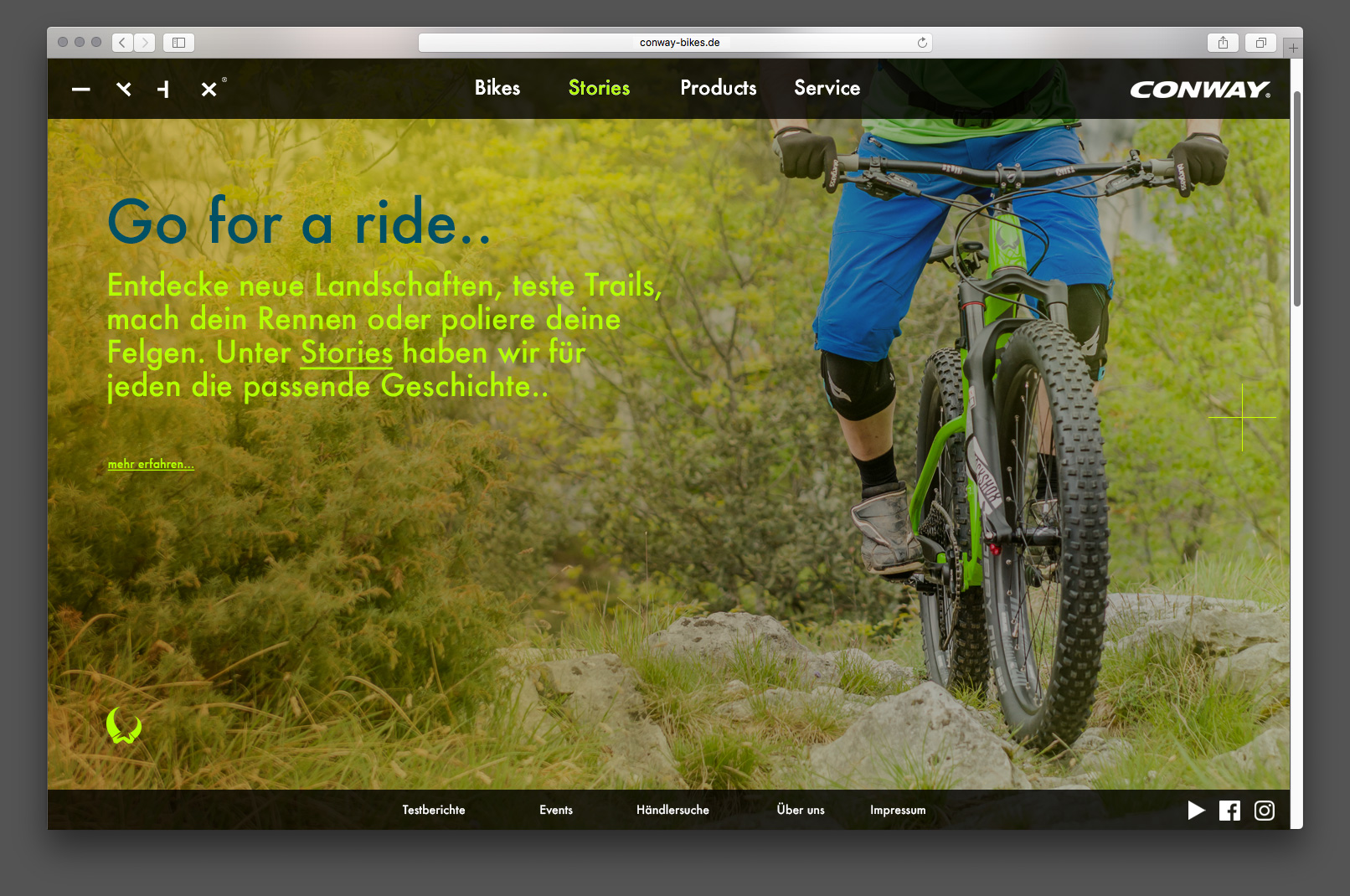 Webdesign Conway Bikes 2016